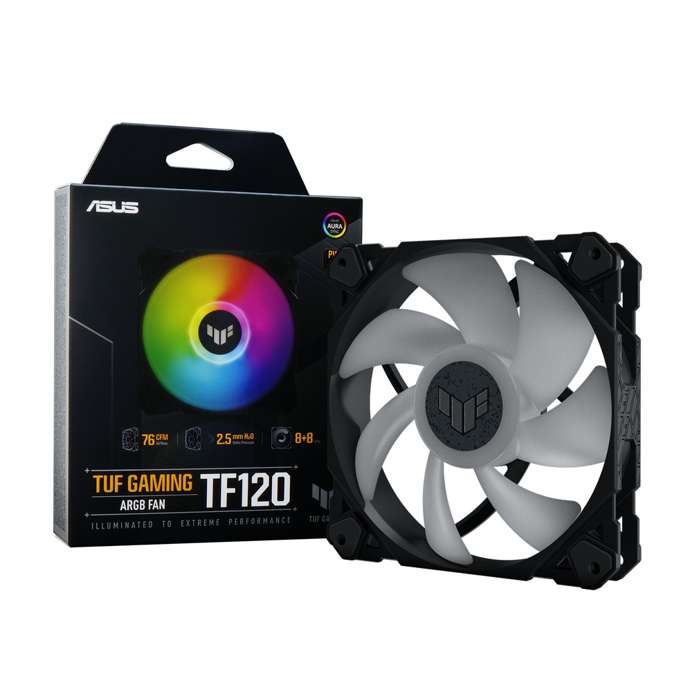 ケースファン「TUF GAMING TF120 ARGB」「TUF GAMING TF120 ARGB 3IN1